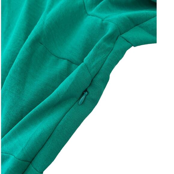 Fashion Brand Womens Green Dress Size XL Midi Long Sleeve Wrap Tie Side Zip NWT - Picture 5 of 9